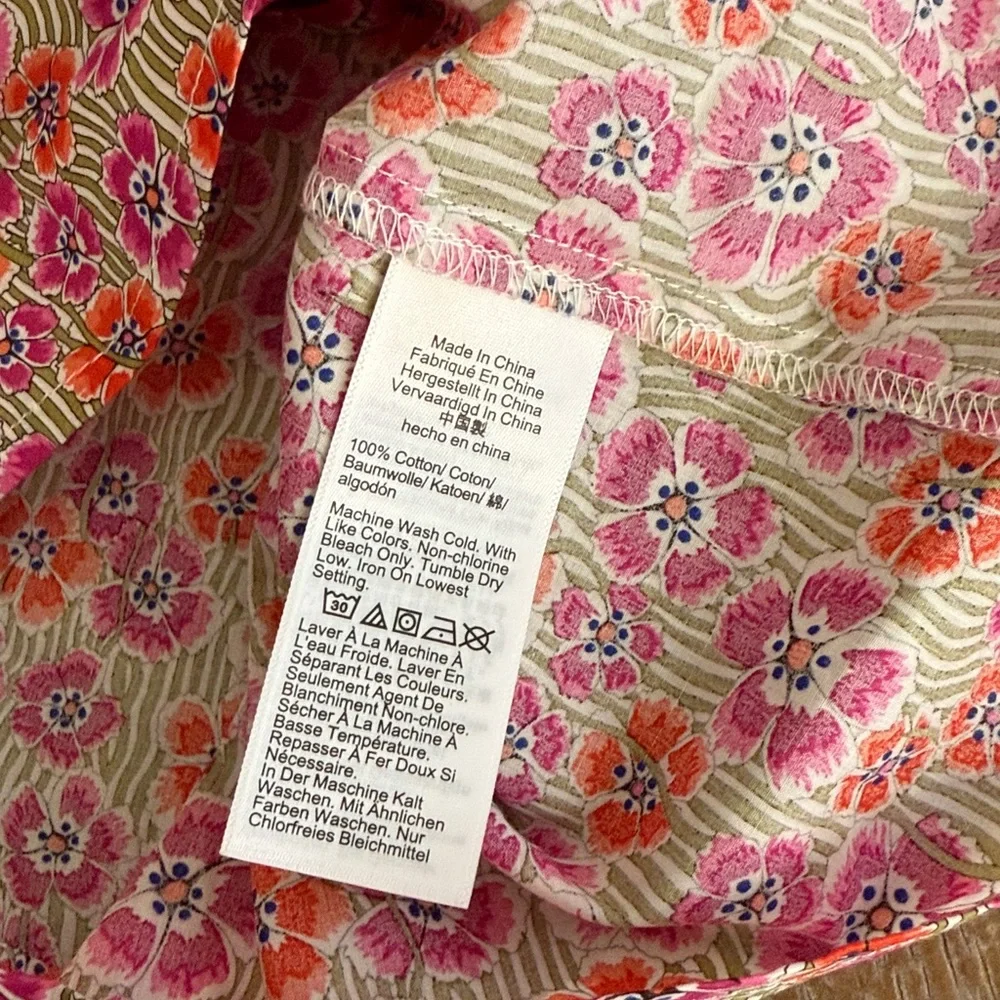 J. CREW Tie-shoulder Top in Liberty® Ellie fabric XS